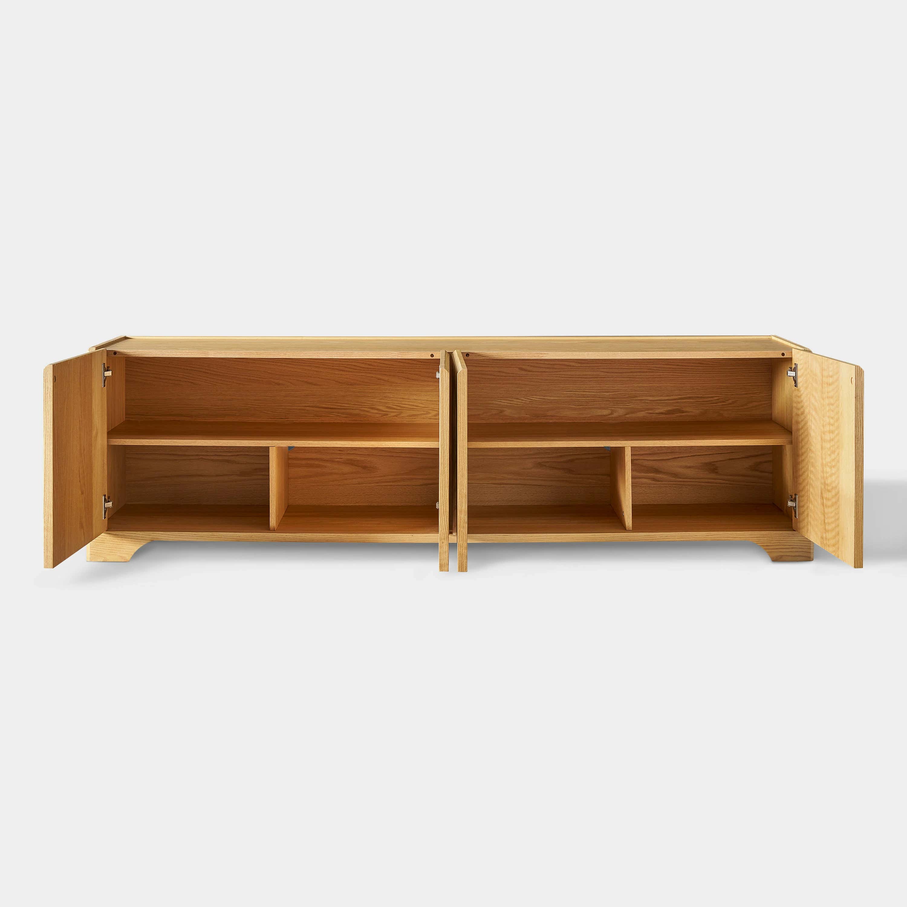 Aurora Oak Media Console 80"
