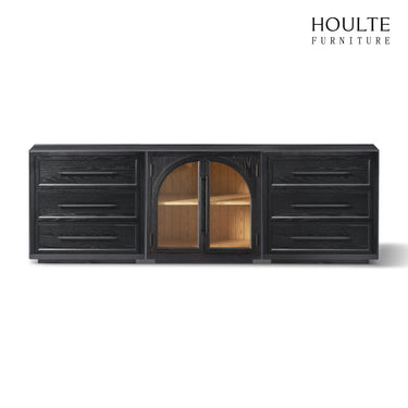 Alvar Arched Oak Modular Media Console(Set of 3)