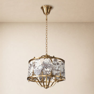 Pietra Quartzite Round Chandelier 25.5"D