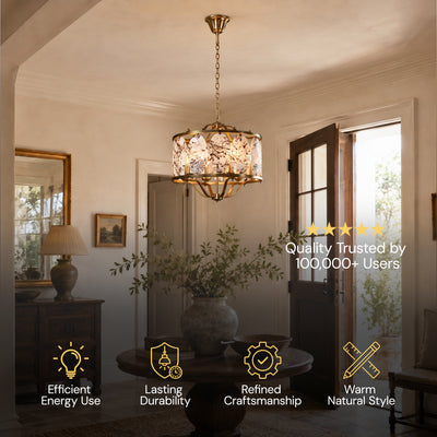 Pietra Quartzite Round Chandelier 25.5"D Gold #_First_# #_First_#