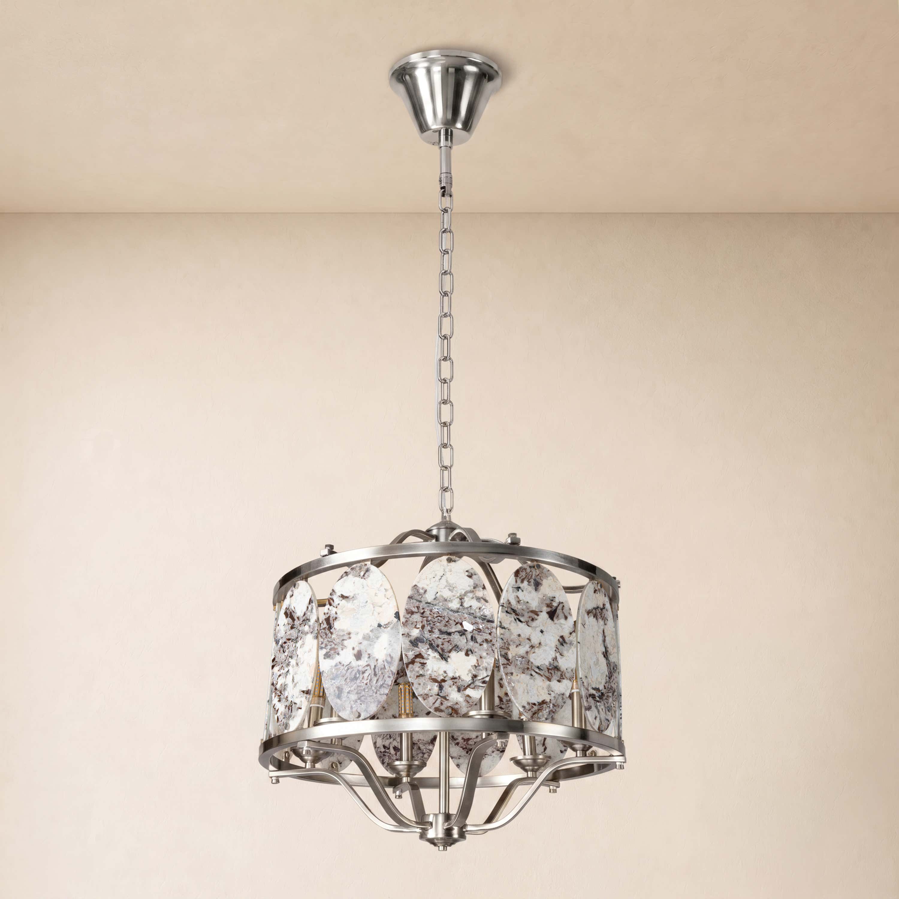 Pietra Quartzite Round Chandelier 25.5"D