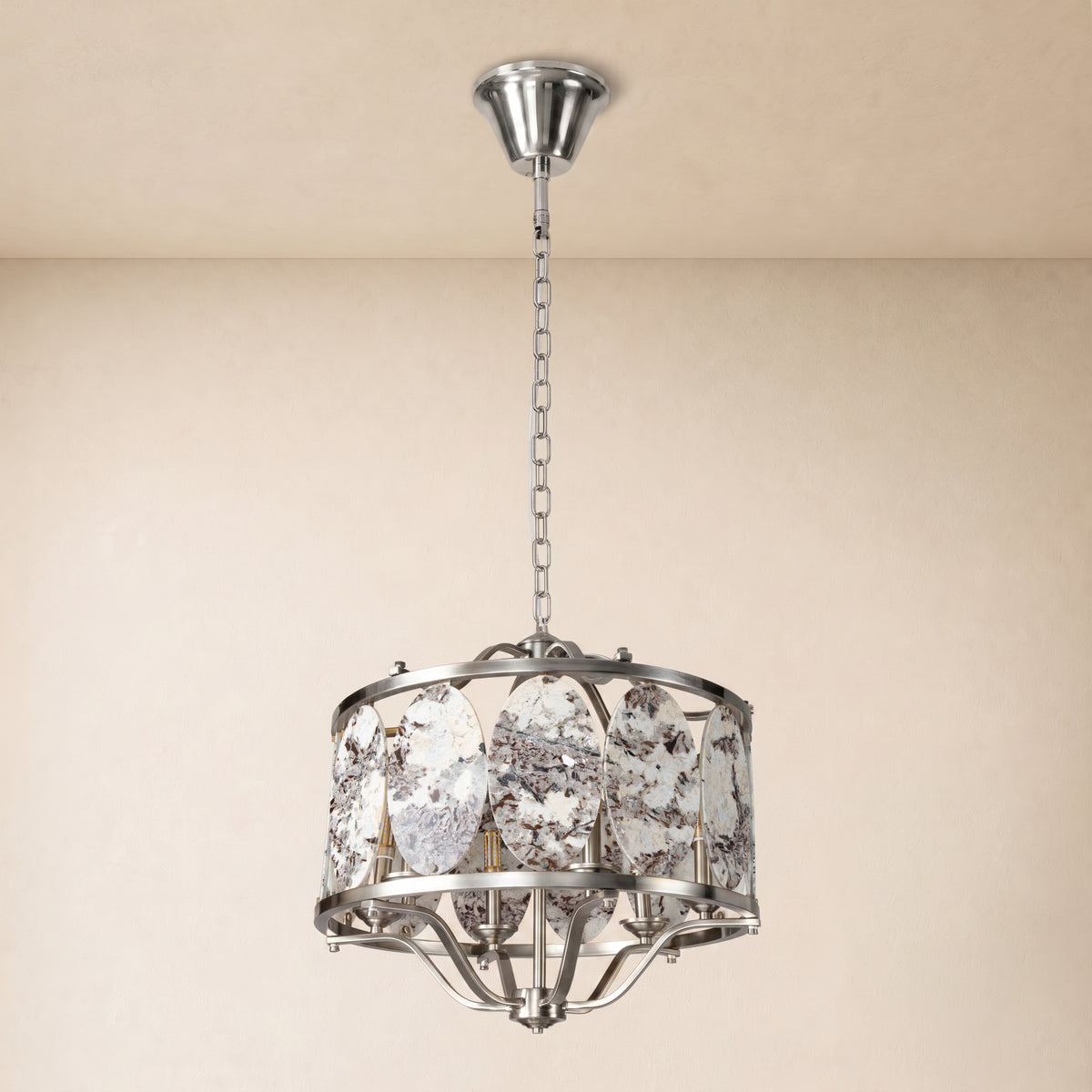 Pietra Quartzite Round Chandelier 25.5"D