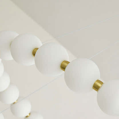 Velora Pearl Bead Round Chandelier 16.5"D