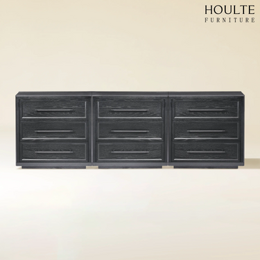 Alvar 94.5″ Oak 9-Drawer Chest(Set of 3)